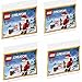 LEGO Creator 30478 Jolly Santa Christmas Polybagged 74 Piece Set - 4 Sets