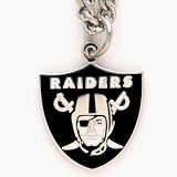 Oakland Raiders Chain Necklace with NFL Team Logo Pendant