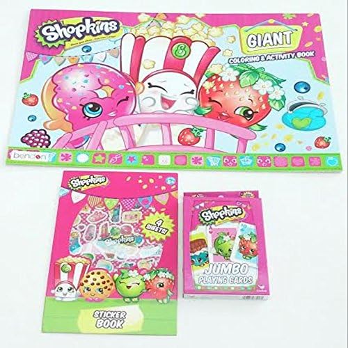 Shopkins Giant Coloring Book w/ Stickers and Playing Cards