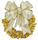Sugar Free Werthers Original Candy Wreath With Gold Bow