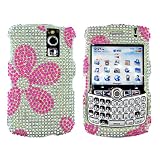 For Blackberry Curve 8330 Bling Hard Case Pink Daisies