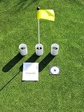 Practice Putting Green - Natural or Synthetic - Accessory Kit - 3 Cups & Yellow Marker Flag, DVD