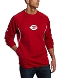 MLB Men's Cincinnati Reds Long Sleeve Crew Neck Thermabase Tech Fleece Pullover by Majestic (Pro Scarlet/Pro White, XX-Large)