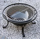 Gardman Garden Fire Pit | Outdoor Patio Fire Bowl | Black Bowl Firepit