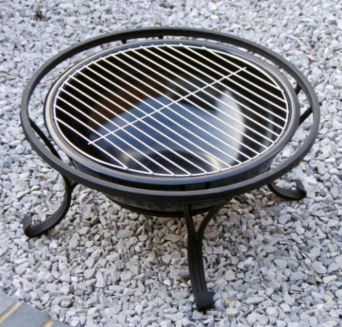 Garden Fire Pit | Outdoor Patio Fire Bowl | Black Bowl Firepit