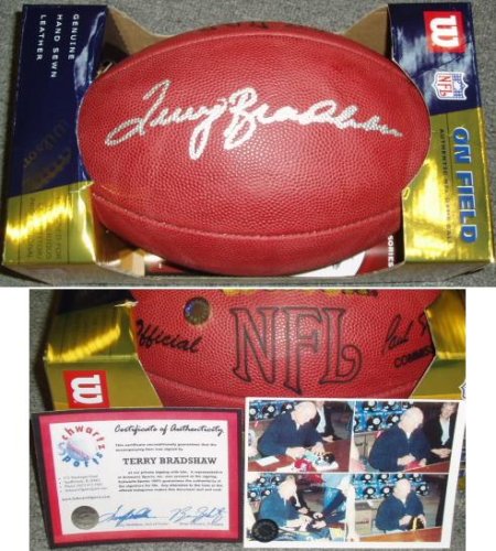 Terry Bradshaw Signed Wilson NFL Game Football