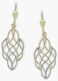 10 Karat Two-Tone Gold Detailed Earrings