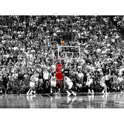 D8891 Michael Jordan Jump Shot Utah Jazz NBA 32x24 Print