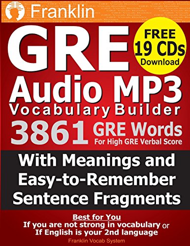 franklin gre audio mp3 vocabulary builder download 19 cds with 3861 gre words for high gre verbal score