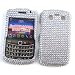 RIM BlackBerry Bold 9700 9780 / BlackBerry Onyx 9020 (AT&T and T-Mobile) Snap-on Protector Hard Case Rhinestone Cover Bling Bling Silver Design