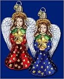 Old World Christmas Radiant Red Angel Glass Ornament #10152