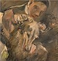 Posters: Lovis Corinth - Max Mainzer With A Siberian Greyhound 1917 Art Print (32 x 30 cm)