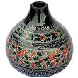 Handmade Bulb Style Lacquer Vase With Intricate Hand-etched Design (Thailand)