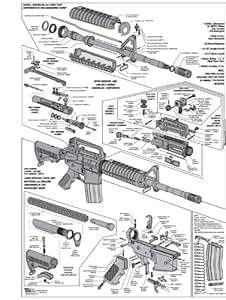 Amazon.com: AR-15 DIAGRAM GLOSSY POSTER PICTURE PHOTO ... ar 15 stock carbine parts diagram 