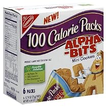 100 Calorie Packs Alpha-Bits Mini Cookies, 6-Count Packs (Pack of 6)