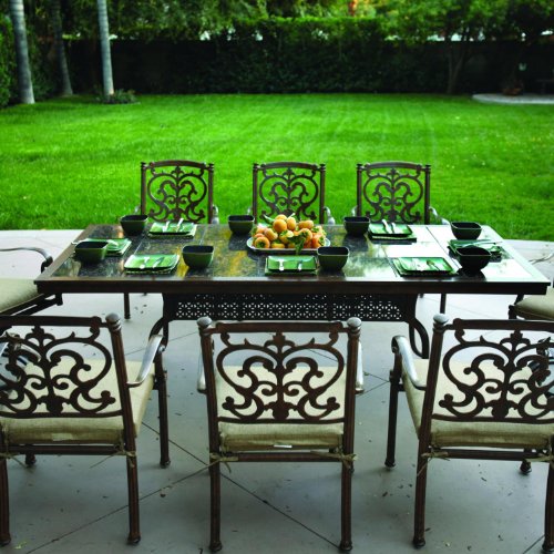 Darlee Santa Barbara 8person Cast Aluminum Patio Dining Set With