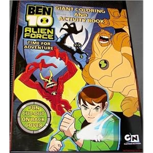 Cartoon Network character giant book to color- Alien Force Ben 10 activity book
