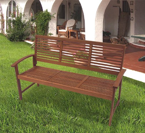 Gartenbank Hartholz 3 Sitzer Bank 93x155x56 massiv Reviews