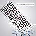 DHZ Rose Hear with Big Font Black Keyboard Cover Skin for MacBook Air 13 and MacBook Pro 13