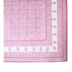 Bed Sheet Cotton Block Print Queen Size