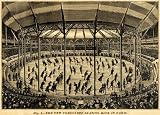 1890 Print Pergoleze Palais de Glace Ice Skating Rink Paris Skaters Skating - Original Halftone Print