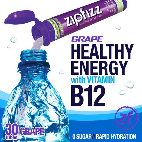 Zipfizz Healthy Energy Drink Mix, (Grape, 30-Count)