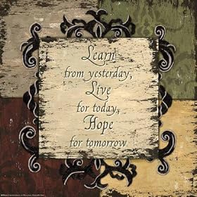 Wtlb, Antique Patchwork"Learn From by Debbie DeWitt poster print,12 in. x 12 in.