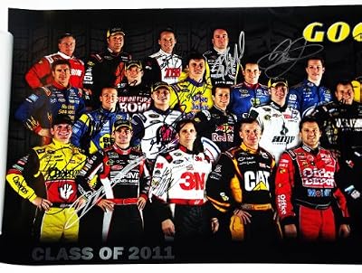 *36X AUTOGRAPHED* Class of 2011 Goodyear SIGNED NASCAR Driver Group Photo 11X33 Poster w/ COA (Dale Jr, Jeff Gordon, Tony Stewart, Jimmie Johnson, Kyle Busch, and Many More!)