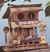 TRAIN STATION WOOD DEPOT BIRDHOUSE BIRD HOUSE CROSSING