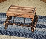 Rustic Hickory Foot Rest *ALL HICKORY* Amish Made USA