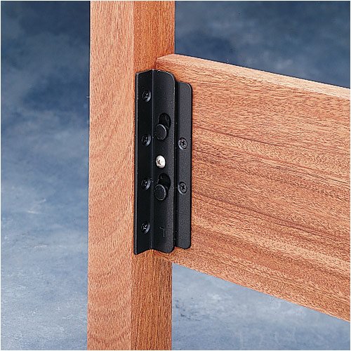 Surface Mounted Keyhole Bed Rail Brackets - 90 Degree Bracket Set