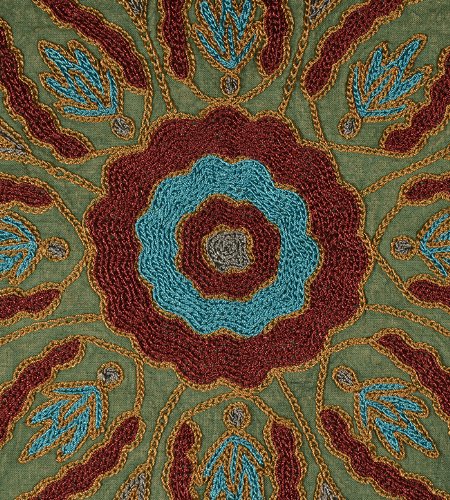 Imagen 3 de Trabajo hecho a mano bordado de Algodón Cojín tamaño del conjunto de 16 x 16 pulgadas Juego de 5 piezas