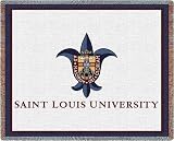 St Louis Univ Fleur De Lis Throw - 70 x 54 Blanket/Throw - Saint Louis Billikens