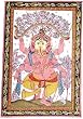 ShalinCraft Indian Paintings Wall Decor Patachitra Art Craft Organic Color on Paper 12" x 15"