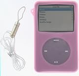 Apple iPod Video 30GB Baby Pink Silicon Skin Case w/ Lanyard