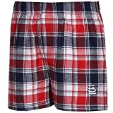 MLB Men's St. Louis Cardinals Legend Flannel Boxers (Red/Navy, Large)