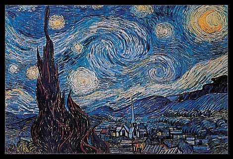 Vincent Van Gogh (The Starry Night) Framing Art Poster Print (Unframed and Wood-Mounting also available) - 24 X 36