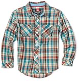 Quiksilver Boys 2-7 Oshannahan Long Sleeve Plaid Shirt