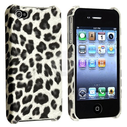 INSTEN Compatible with Apple® iPhone® 4S AT&T/ Verizon/ Sprint Gray Leopard Rear Snap-on Case INSTEN Compatible with Apple® iPhone® 4S AT&T/ Verizon/ Sprint Gray Leopard Rear Snap-on Case