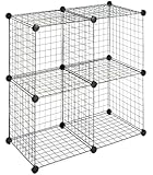 Whitmor 6070-1723 4 Storage Cubes, Black