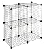 Whitmor 6070-1723 4 Storage Cubes, Black