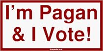 I'm Pagan & I Vote! Large Bumper Sticker