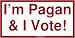 I'm Pagan & I Vote! Bumper Sticker