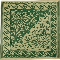 Patina M712 Persian Outdoor Rug, Garden Green 4 Feet by 4 Feet