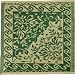 Patina M712 Persian Outdoor Rug, Garden Green 4 Feet by 4 Feet