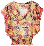 My Michelle Girls 7-16 Butterfly Sleeve Top