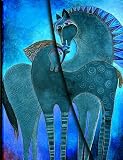 Laurel Burch: Indigo Sky Mares - Mystical Horses; 160-page Lined Journal (PaperBlanks)