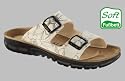 Alpro Slipper ''P 250'' aus Birko-Flor in break flower cream mit schmalem Fussbett