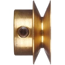 Boston Gear G1215 Grooved Pulley, Fits Round Belts 0.1875" or Smaller, 0.250" Face, Brass