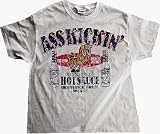 Ass Kickin T-Shirt (extra large) - Nice 'distressed' look on this gray t-shirt with hot sauce logo on the front!